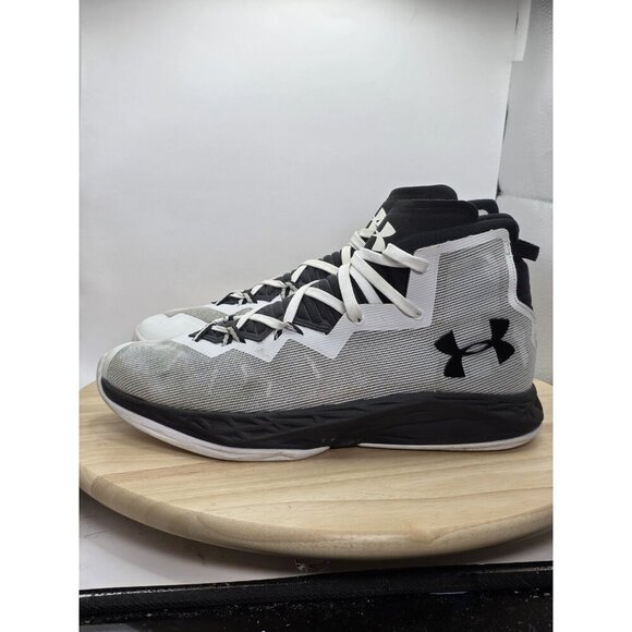 Under Armour UA Lightning 4 Men’s Basketball WHT/BLK 1301667-100 Size 9.5 US - Picture 1 of 9